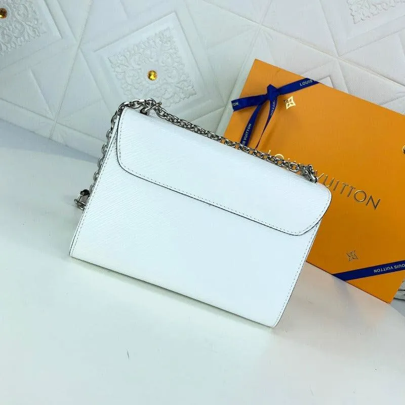 1984 - Twist Handbag With Chain White
