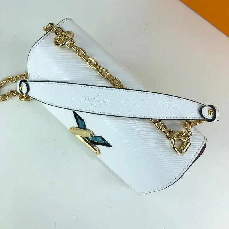 1984 - Twist Handbag With Chain White
