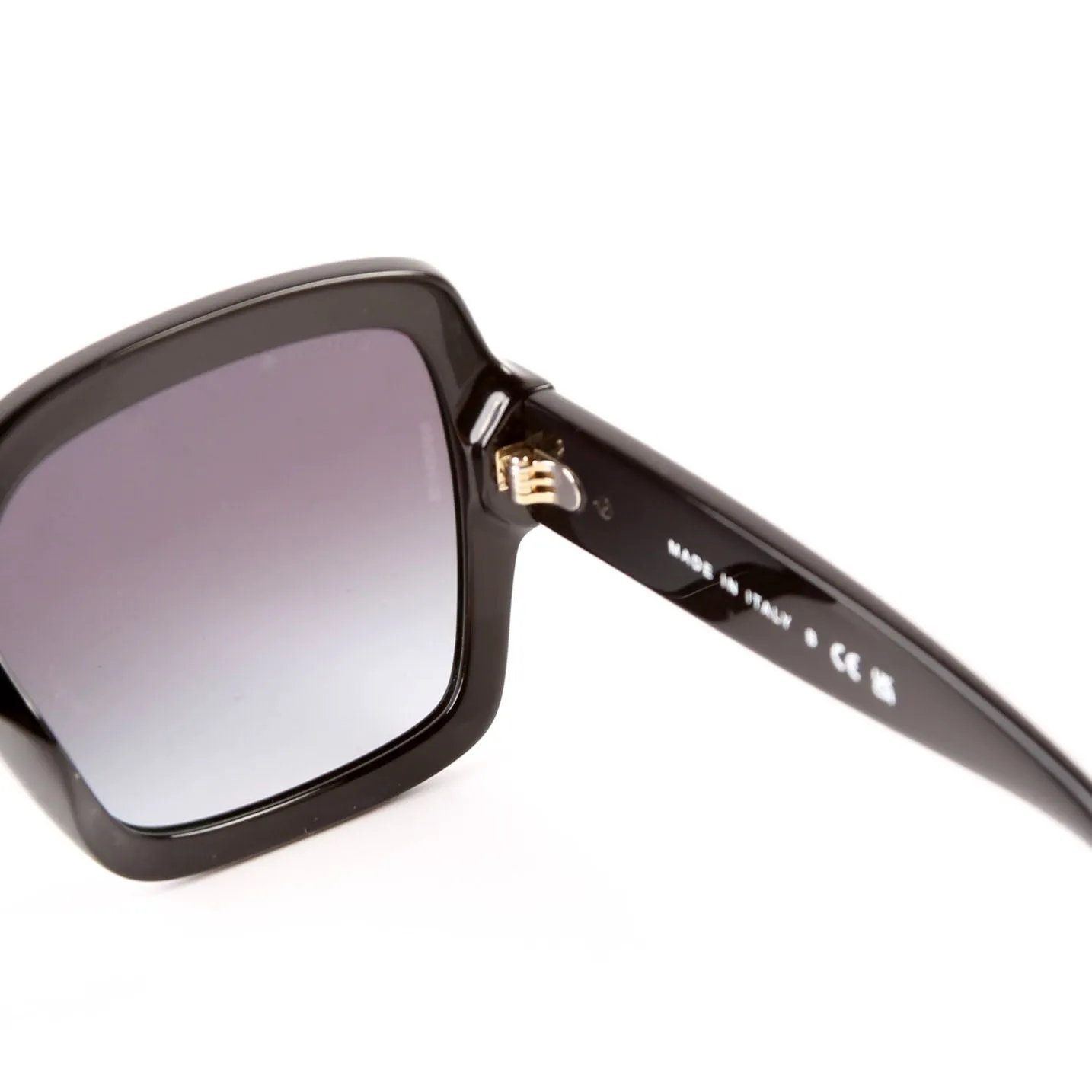 5479-A Oversized Square Acetate Sunglasses Black