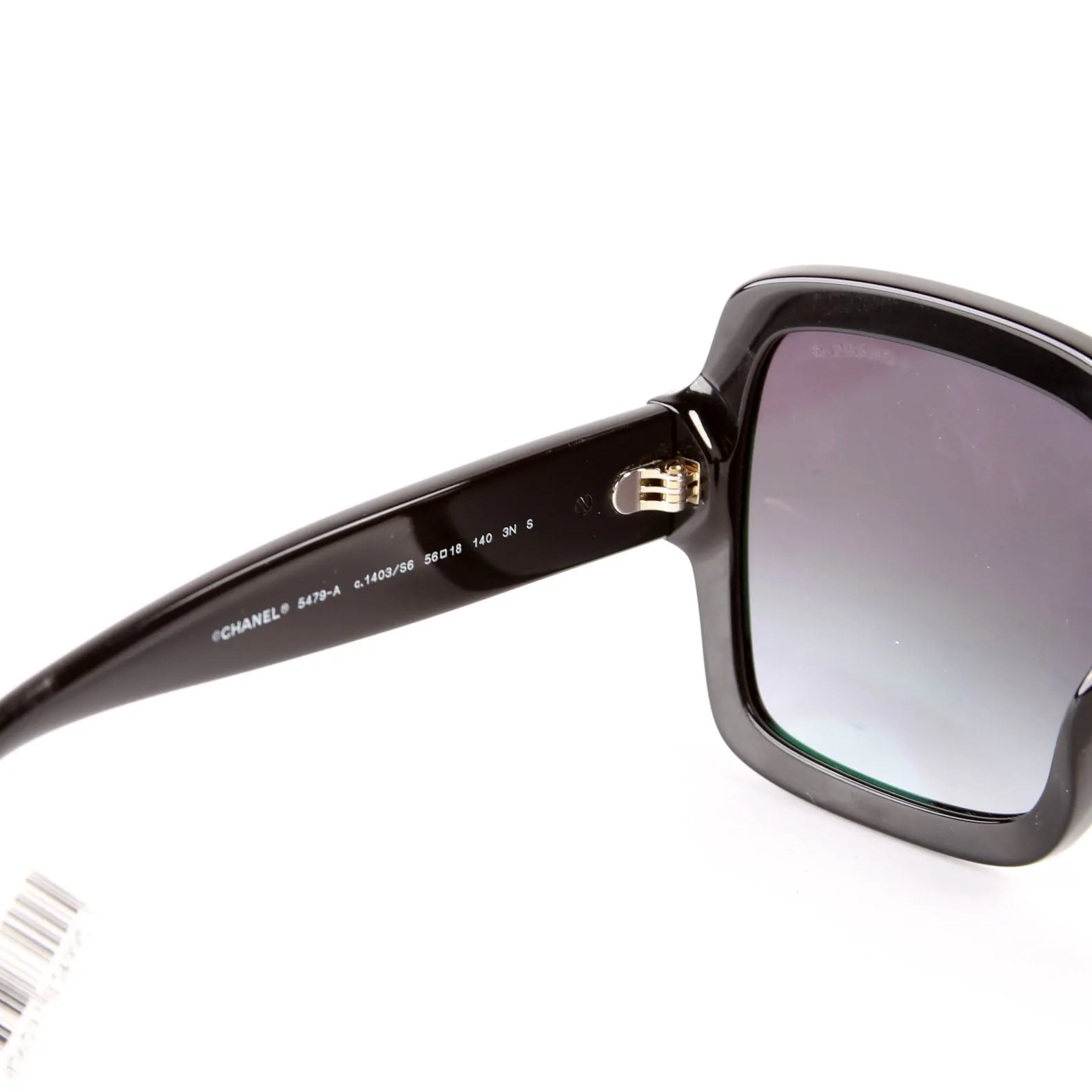 5479-A Oversized Square Acetate Sunglasses Black