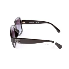 5479-A Oversized Square Acetate Sunglasses Black