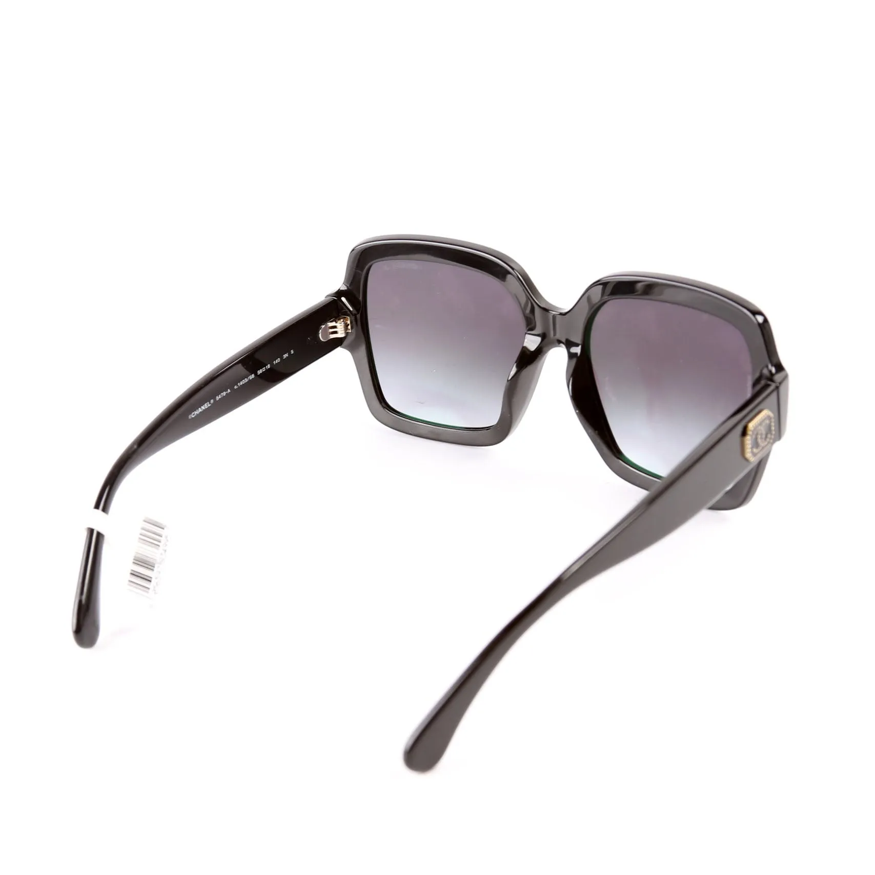 5479-A Oversized Square Acetate Sunglasses Black