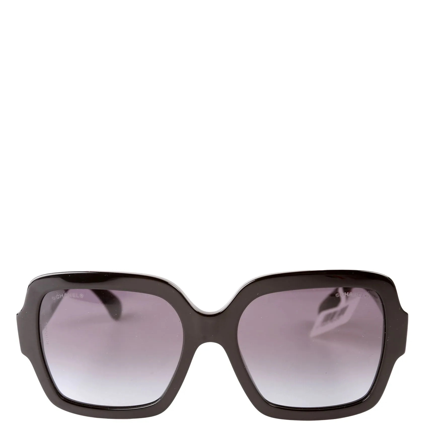 5479-A Oversized Square Acetate Sunglasses Black