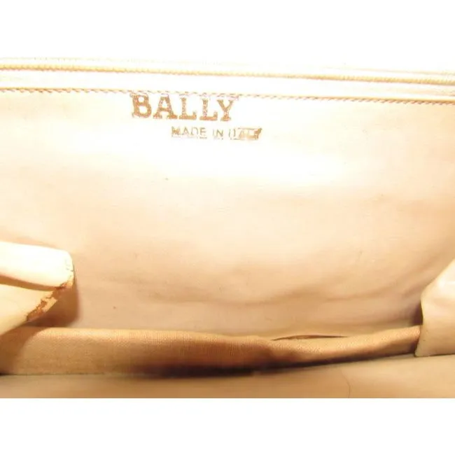 Bally Vintage Pursesdesigner Purses Pink Leather With White Striped Accents Shoulder Bag