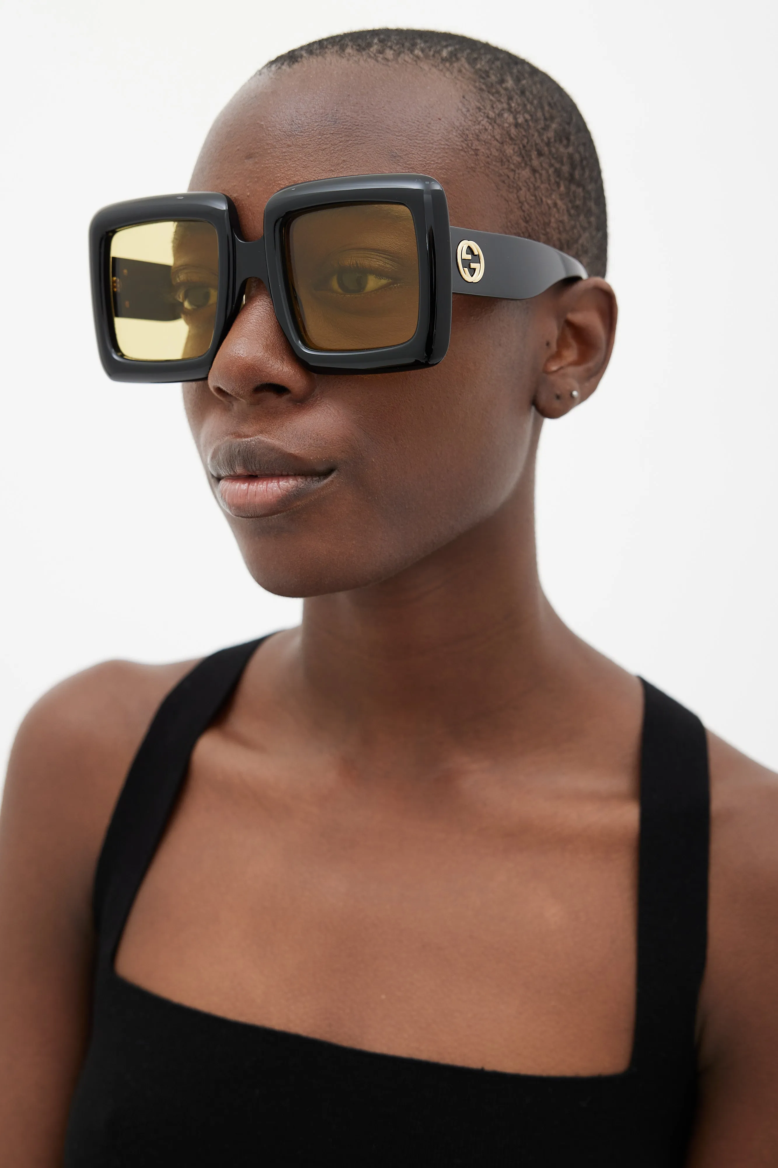 Black GG0783S Oversized Square Sunglasses
