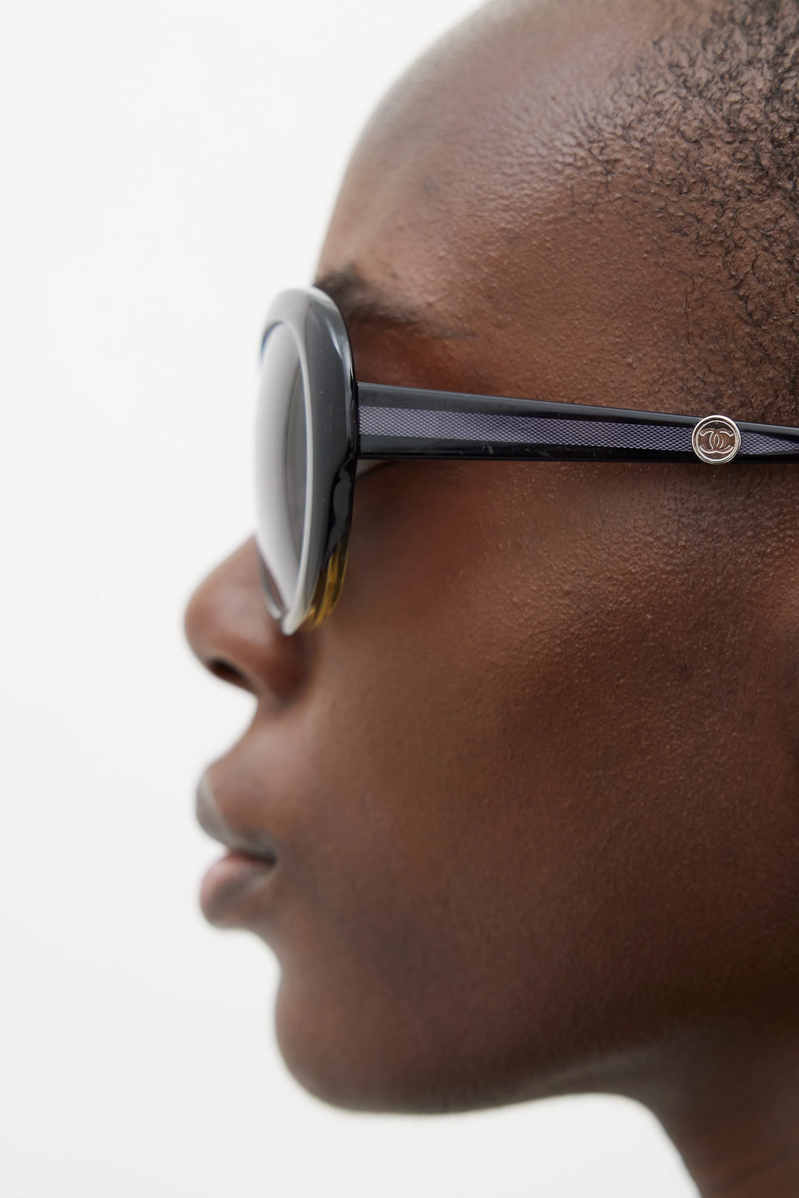 Black Gradient 5156A Oversized Round Sunglasses