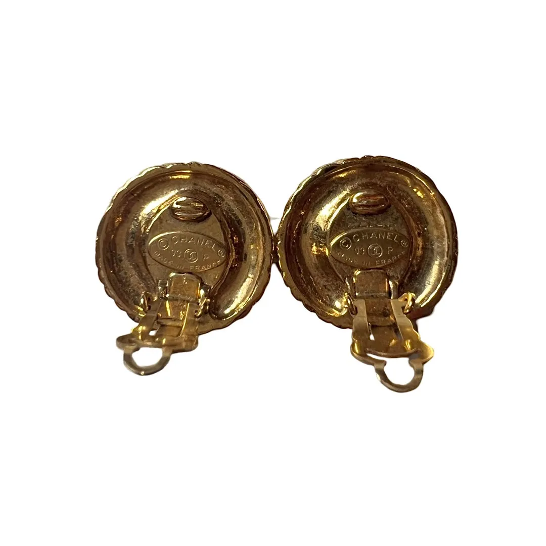 Chanel Vintage Button Earrings