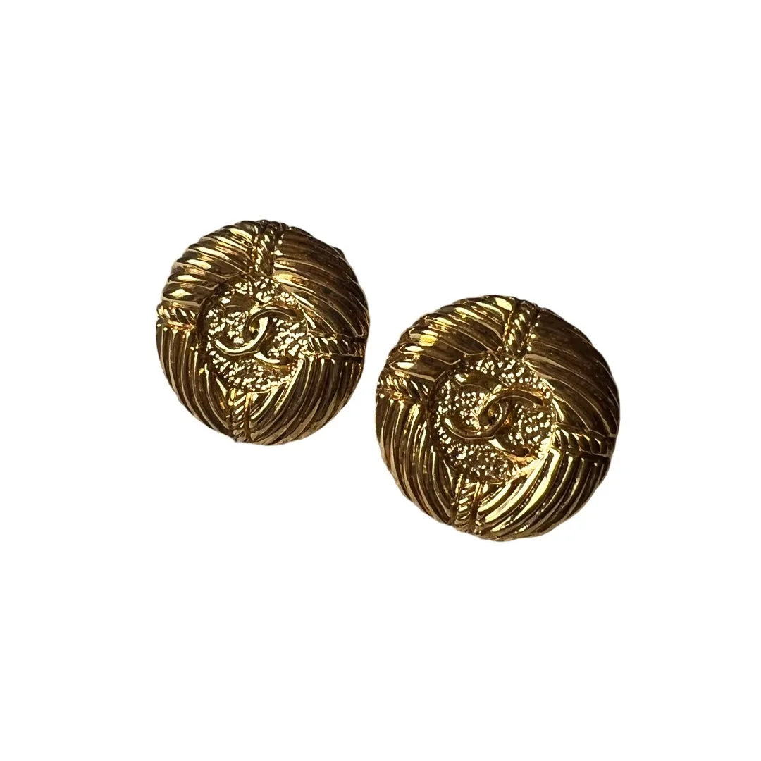 Chanel Vintage Button Earrings