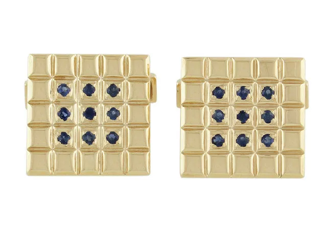Charles Gold and Co. Sapphire Cufflinks in 14K