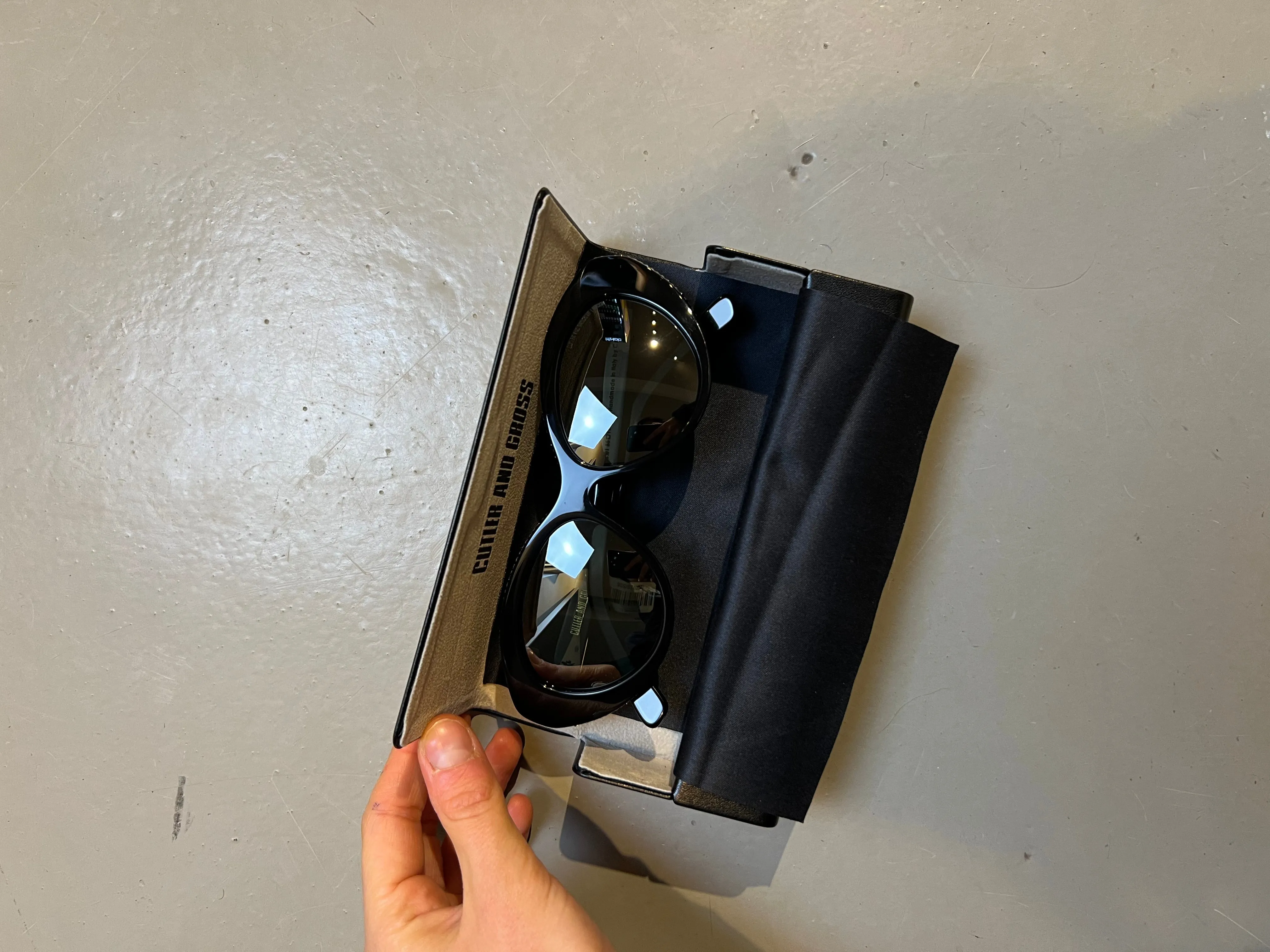 Cutler and Gross Sunglasses Black Glitter