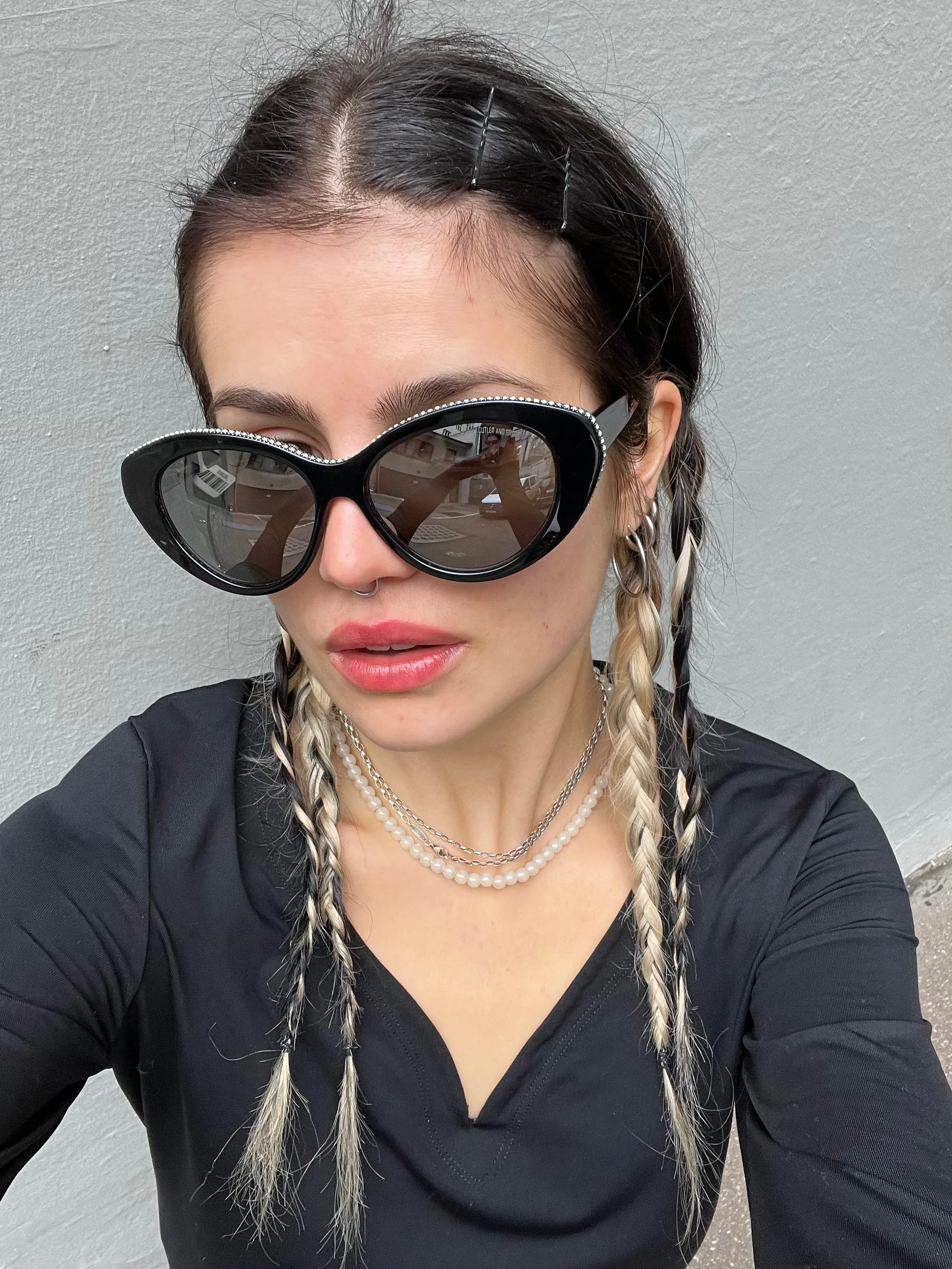Cutler and Gross Sunglasses Black Glitter