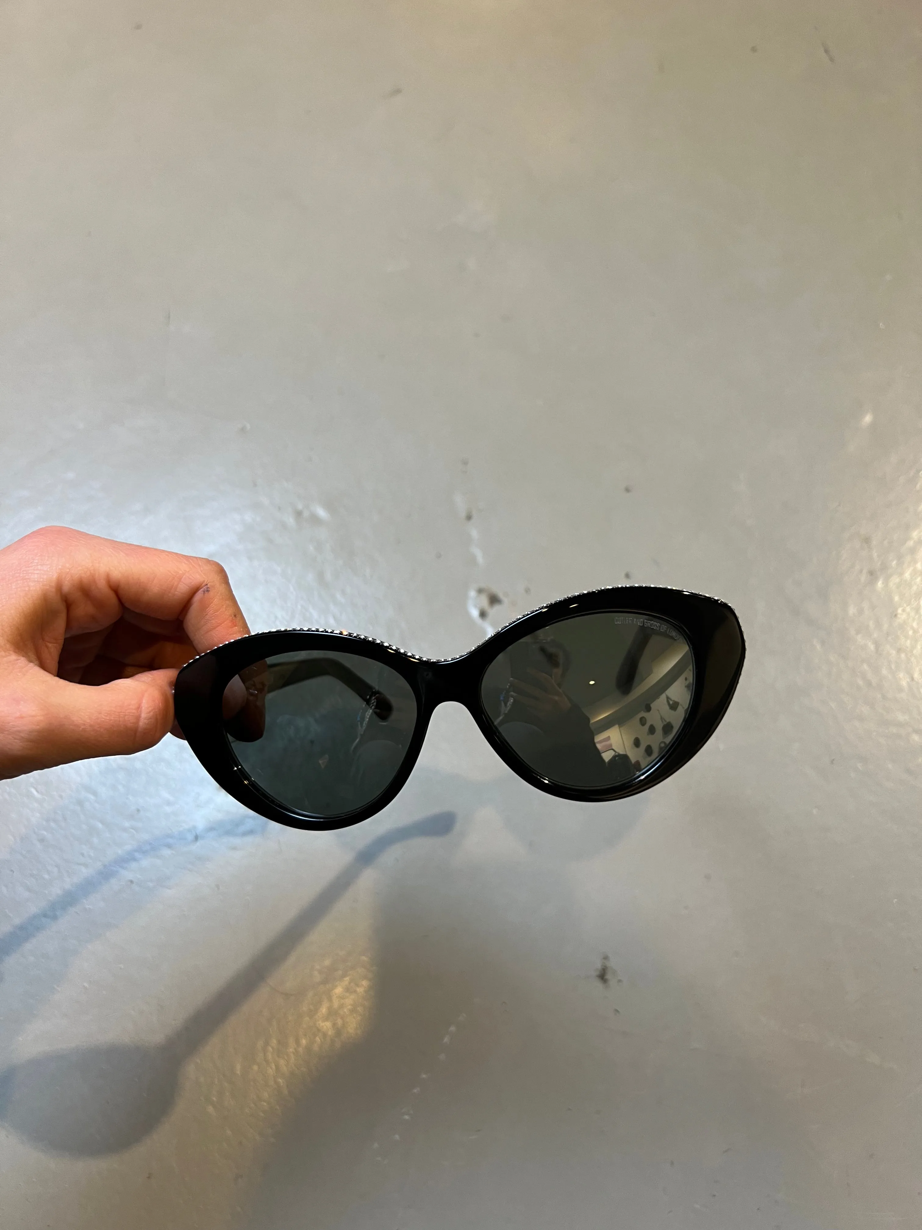 Cutler and Gross Sunglasses Black Glitter