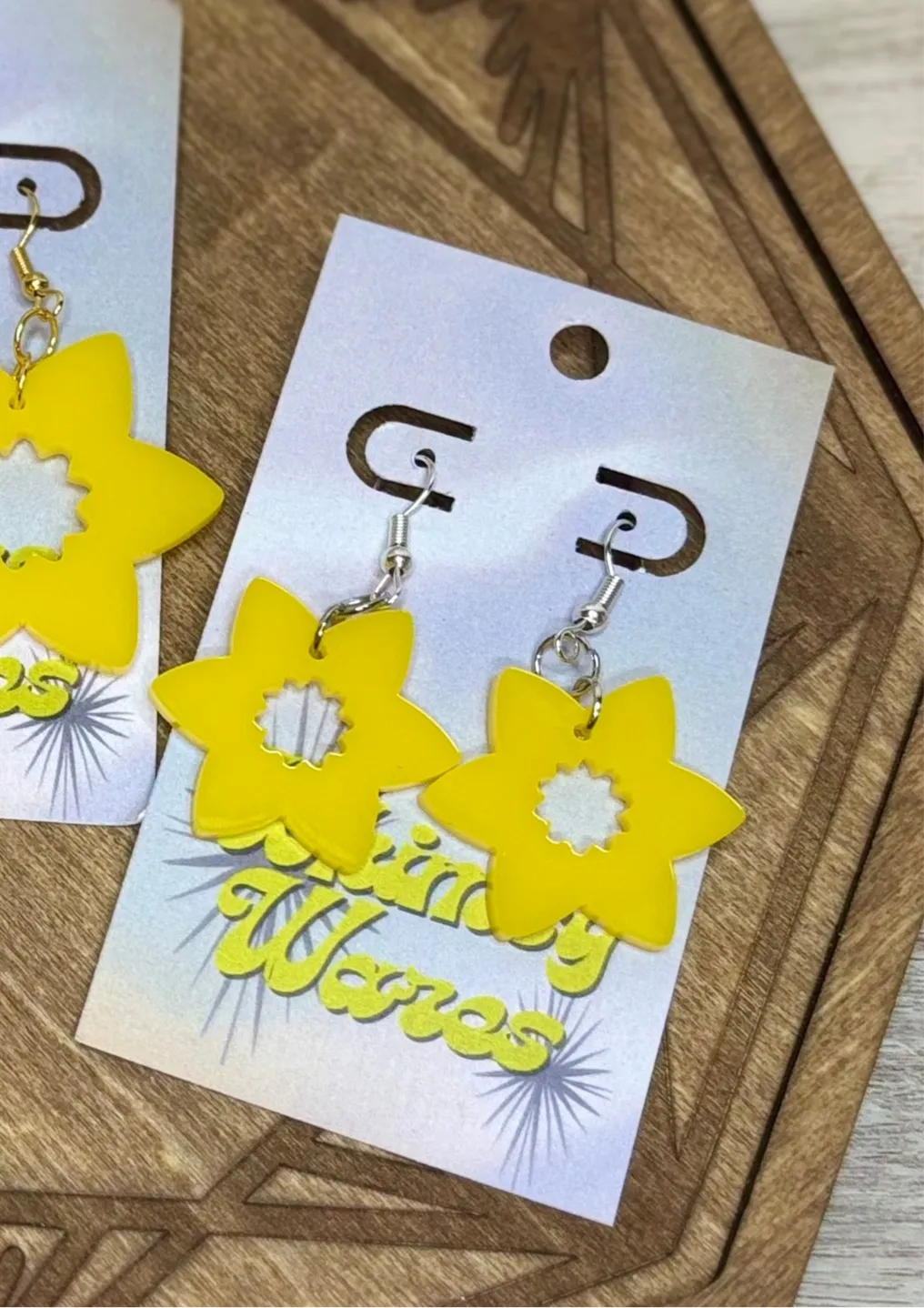 Daffodil Dangles - Acrylic Earrings