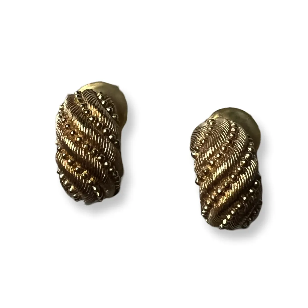 Dior Vintage Textured Earrings