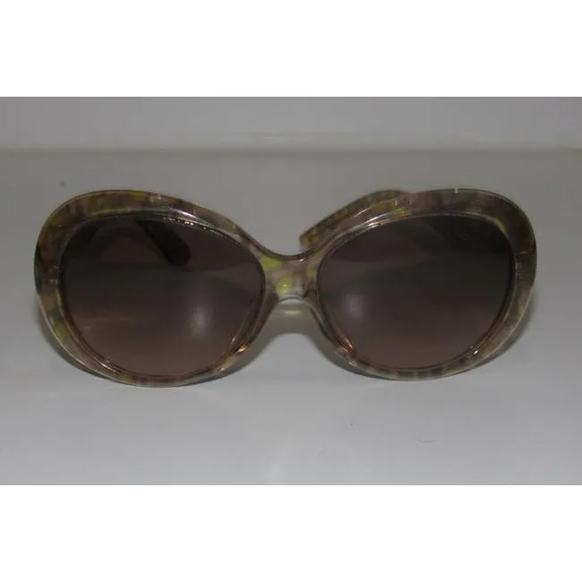 Emilio Pucci Marbleized Heavy Plastic In Browns And Greens Sunglassesdesigner Sunglasses