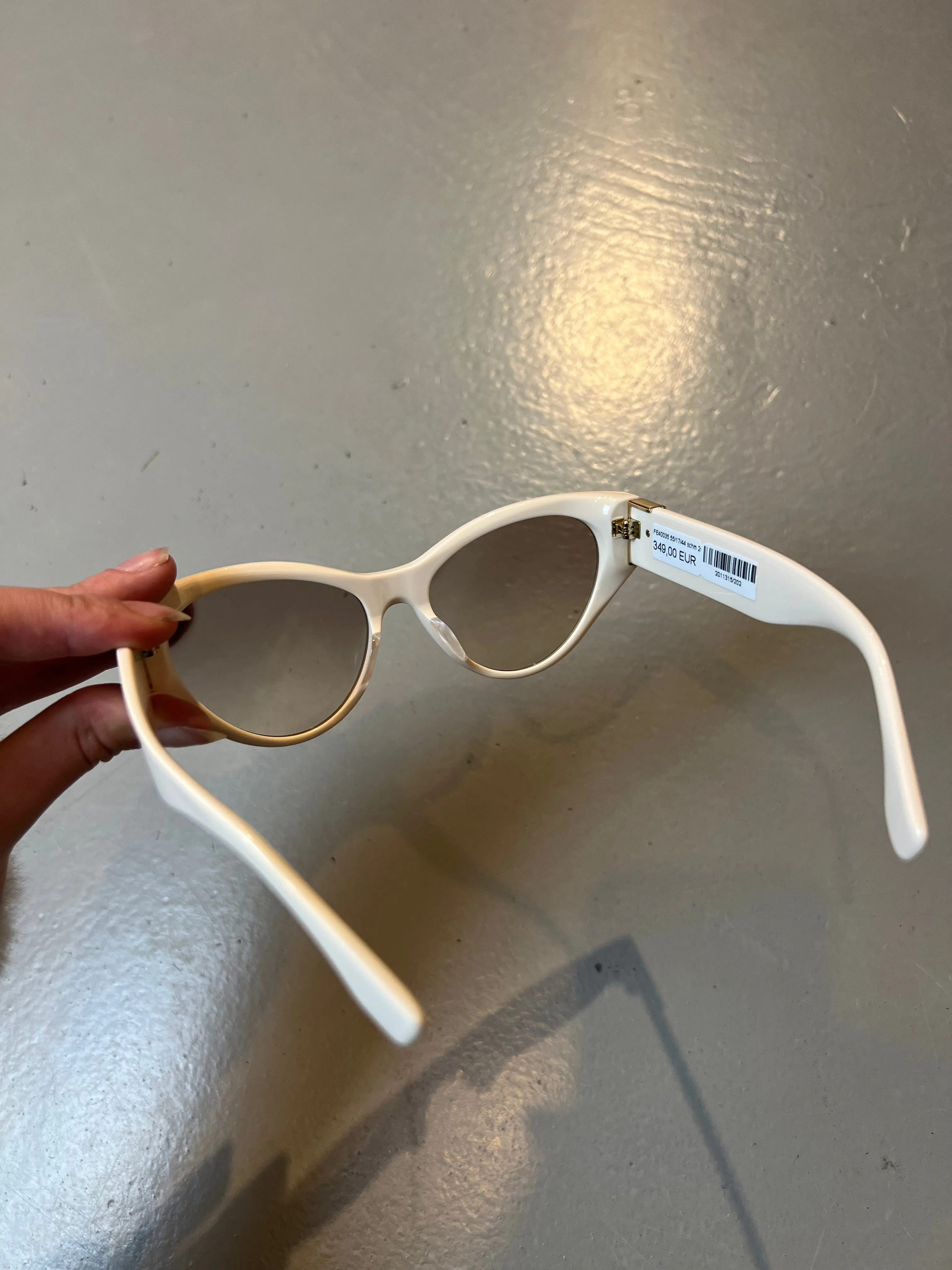 Fendi Beige Cateye Sunglasses