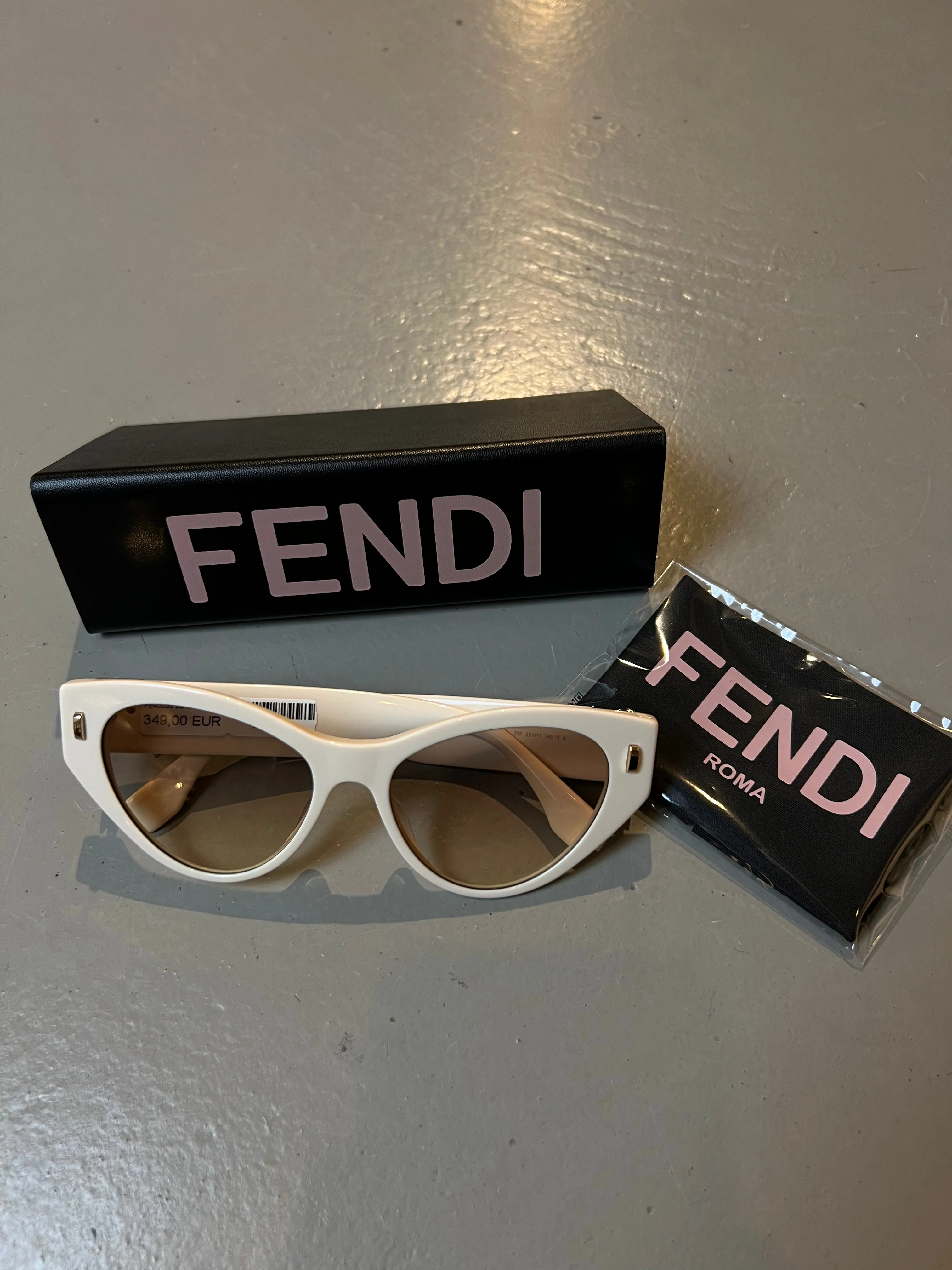 Fendi Beige Cateye Sunglasses
