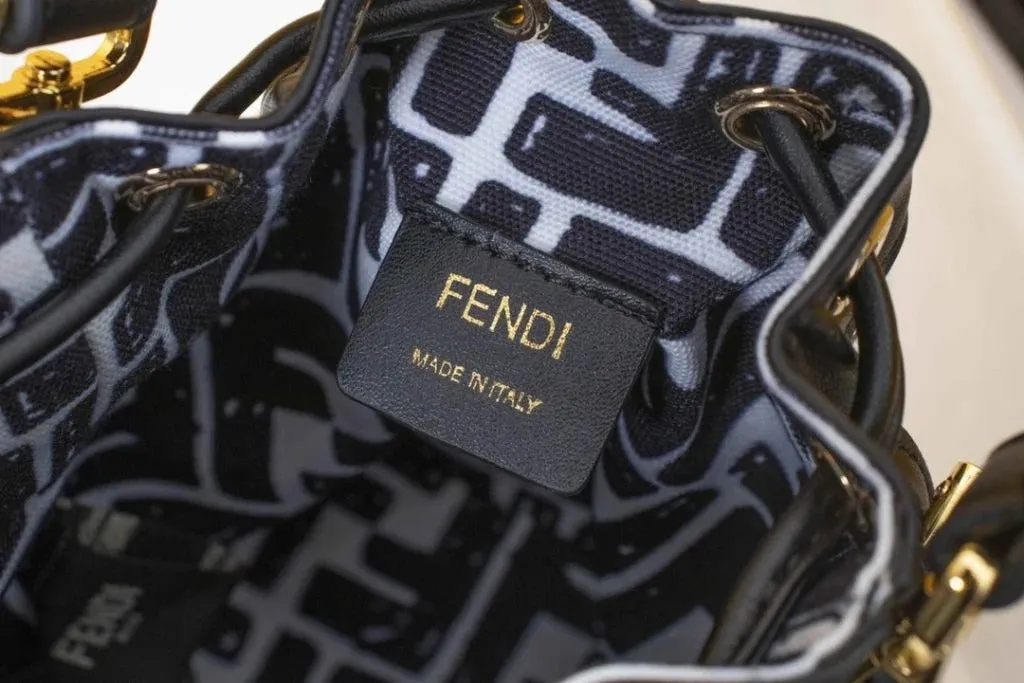 Fendi MON Tresor Leather Bucket Bag