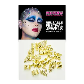 Hair Cuffs (Pack of 20) - Gold