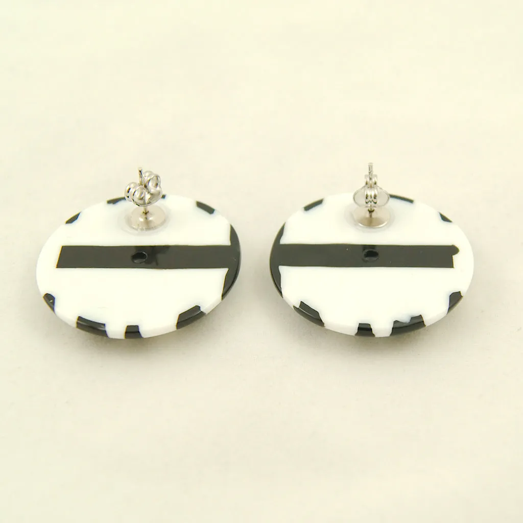 Large Stripe Celebrate Earrings