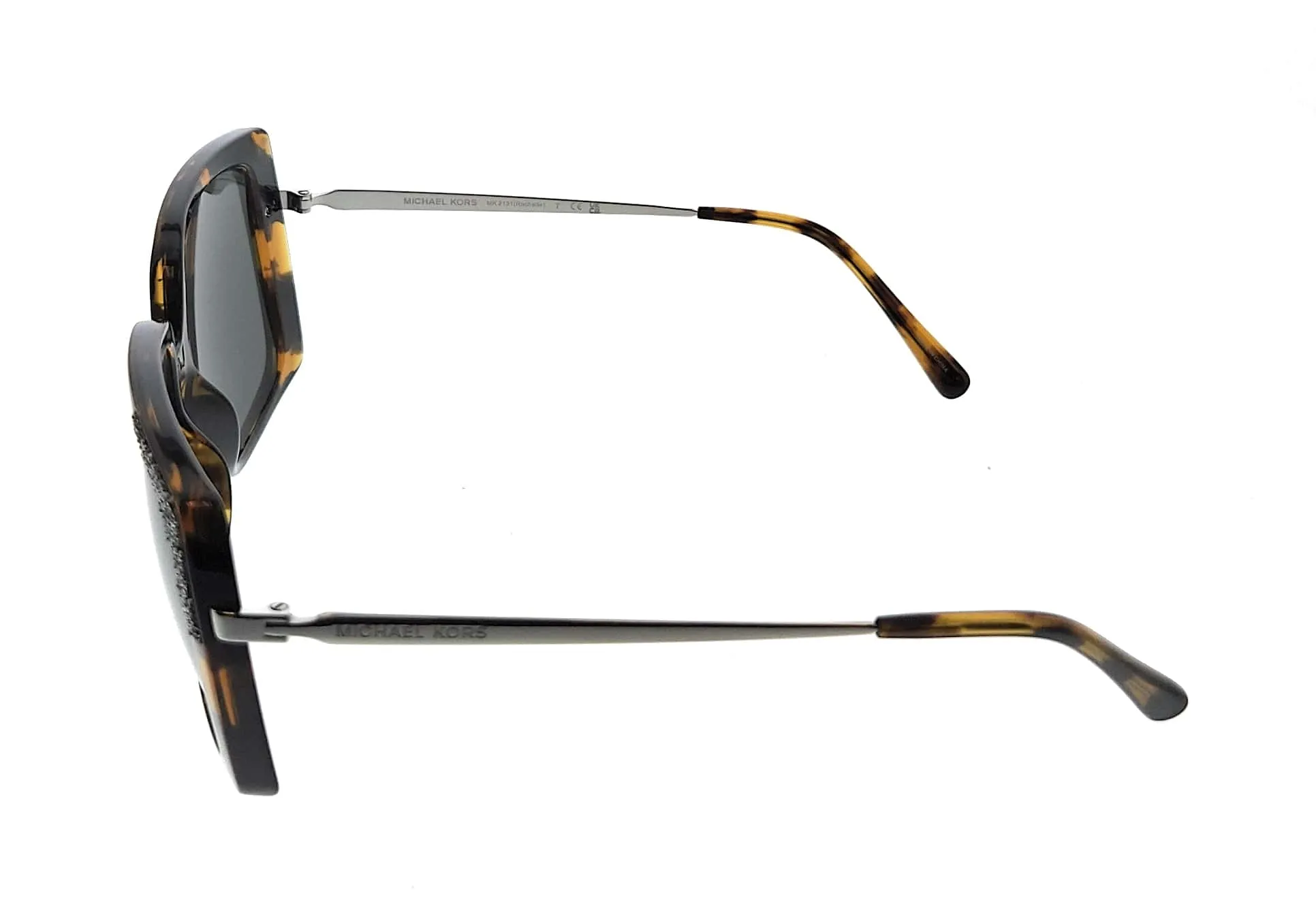 Michael Kors 0MK2131 33336V Rochelle Dark Tortoise Square Sunglasses