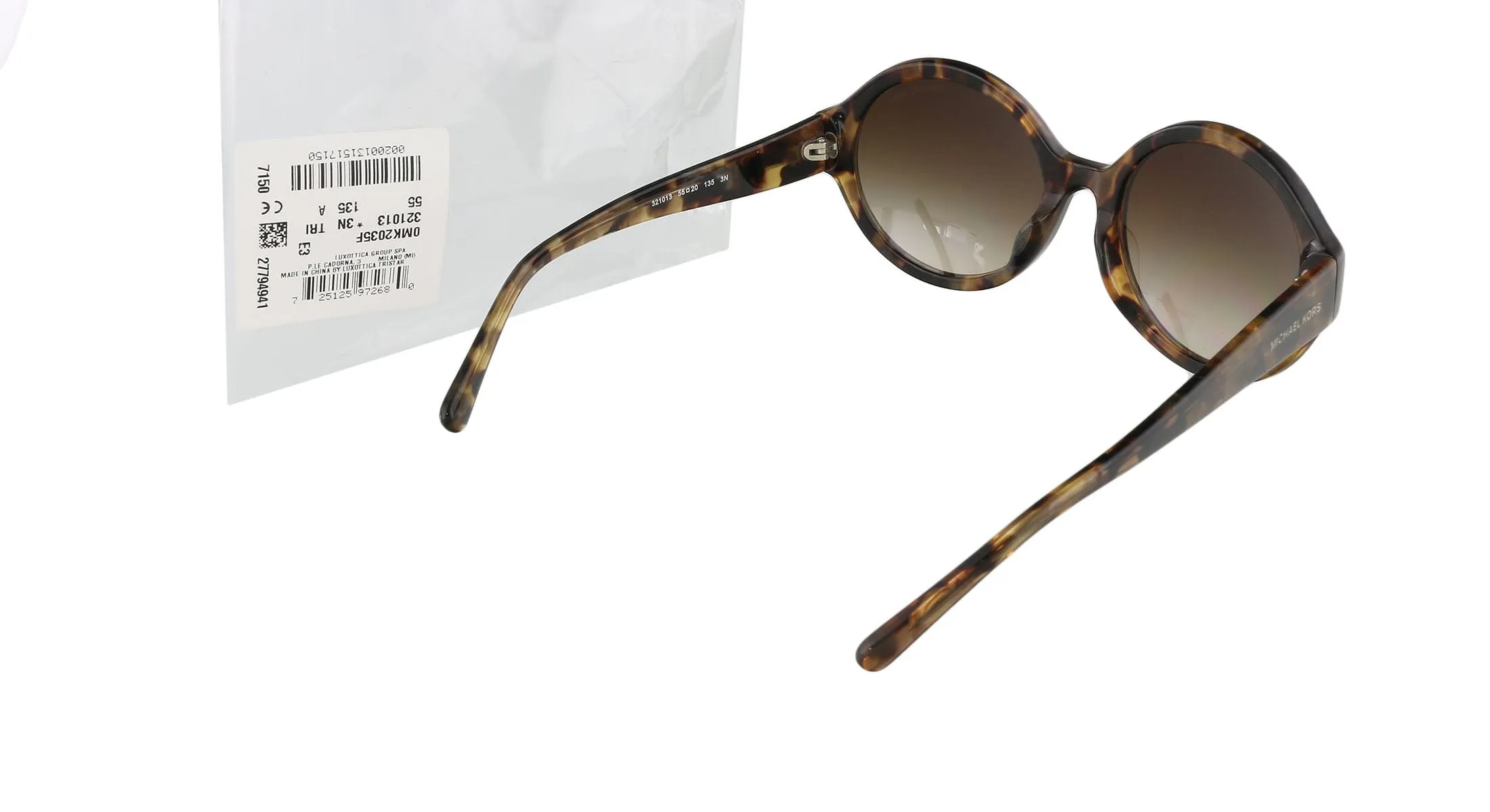 Michael Kors MK2035F 321013 Seaside Getaway Dark Tortoise Round Sunglasses