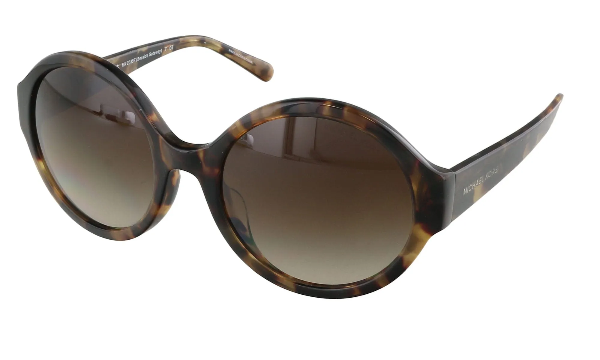 Michael Kors MK2035F 321013 Seaside Getaway Dark Tortoise Round Sunglasses