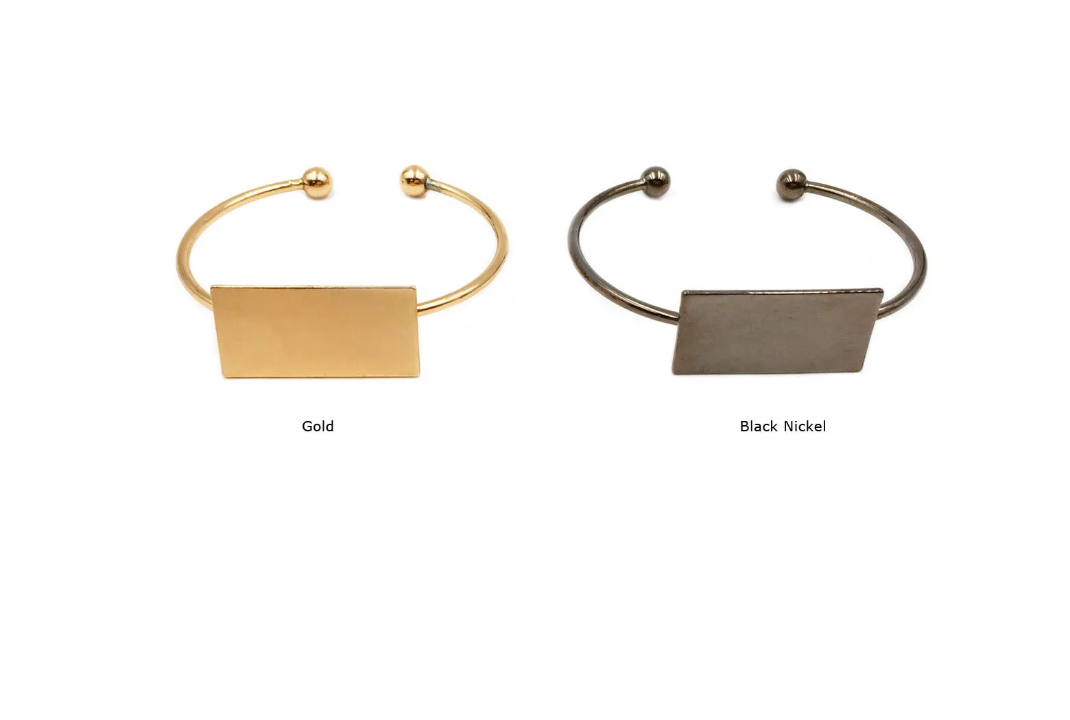 MP3512 Cuff With Rectangle Plate Design