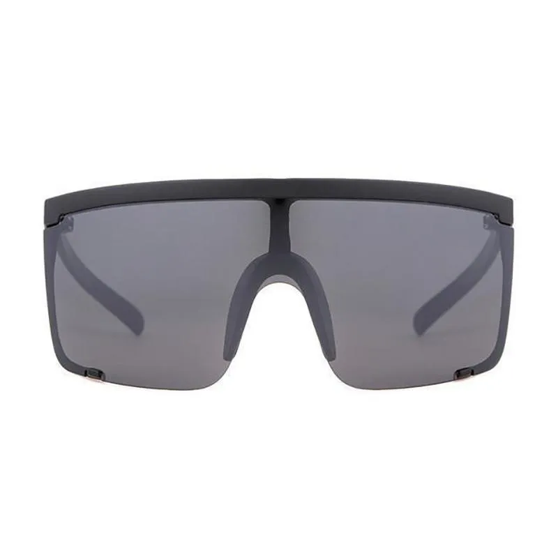 Onepiece Curved Shield Sunglasses