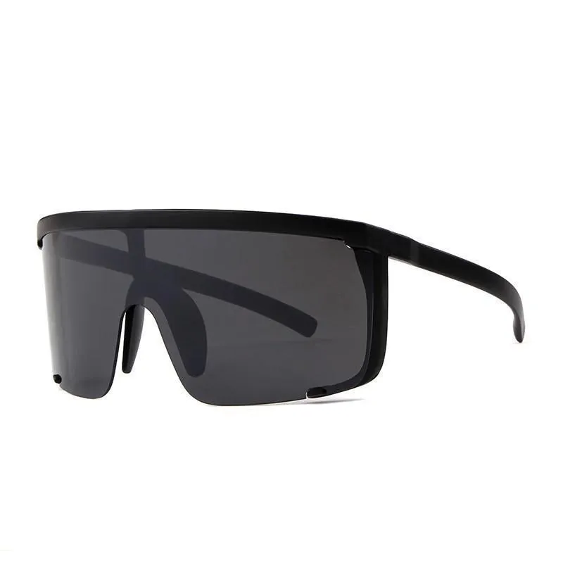Onepiece Curved Shield Sunglasses