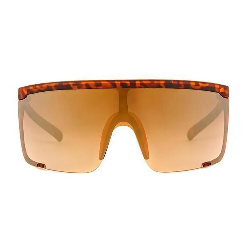 Onepiece Curved Shield Sunglasses