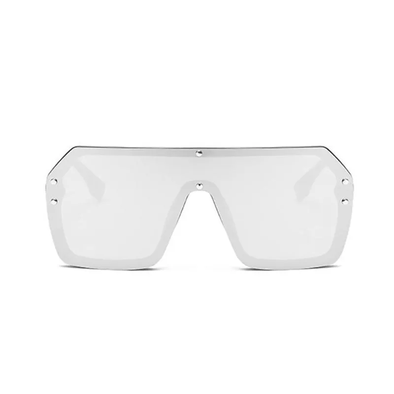 Oversized Retro Square Frame Transparent Sunglasses