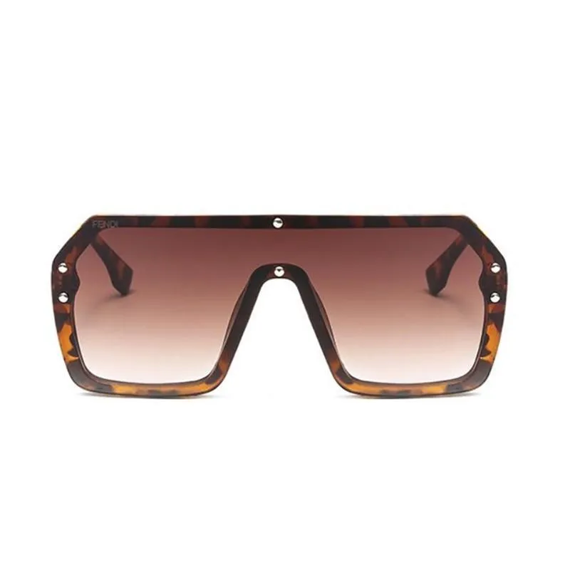 Oversized Retro Square Frame Transparent Sunglasses