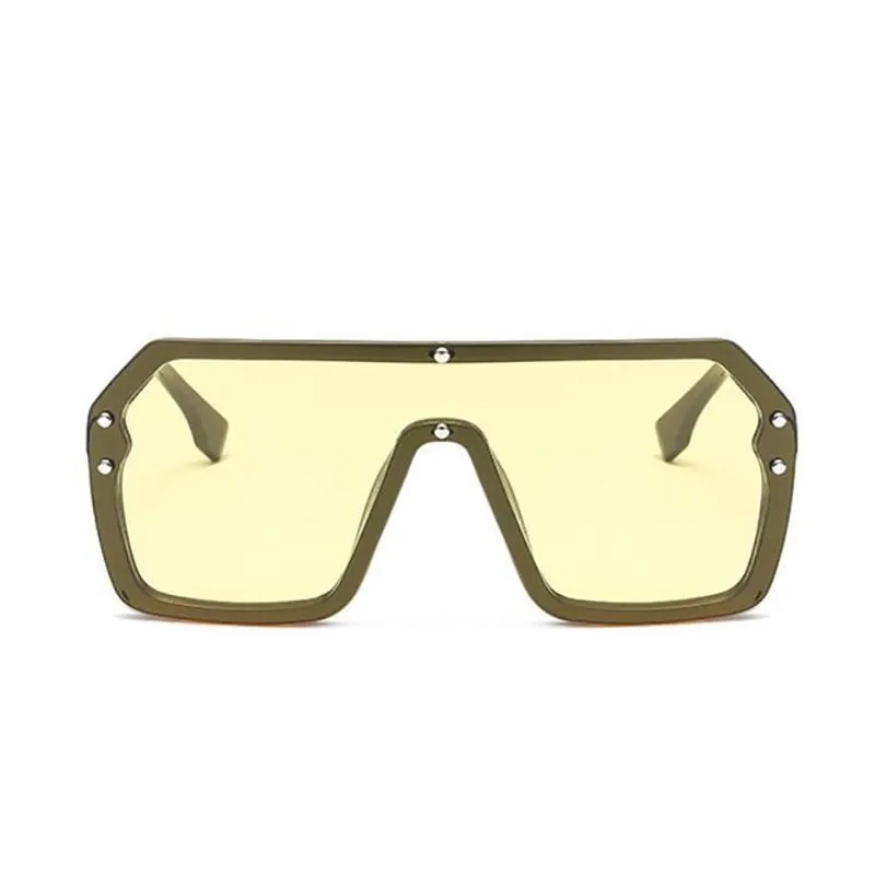 Oversized Retro Square Frame Transparent Sunglasses