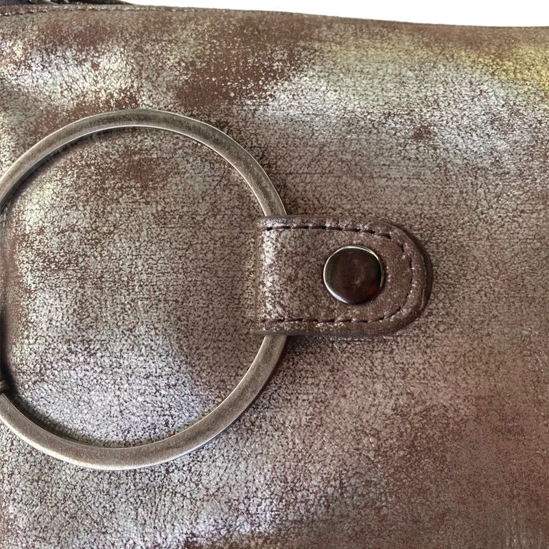 Ring Clutch - Soft Brown Metallic