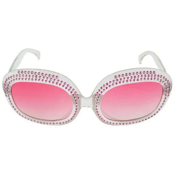 Square 70's Pink Lens Sunglasses