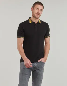 Versace Jeans Couture Black Polo with Baroque Collar – Luxe Details-