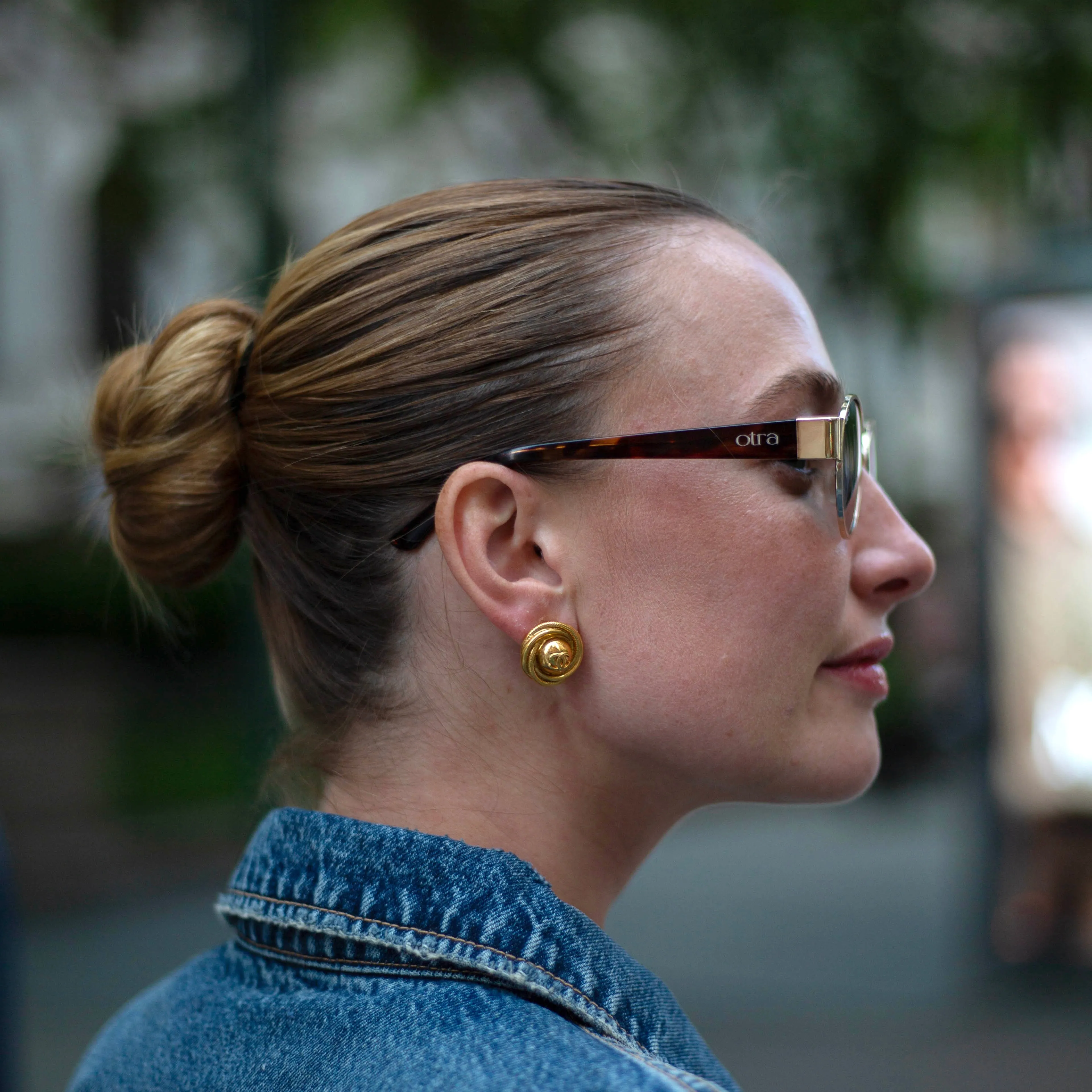 Vintage Chanel Round Edge Earrings
