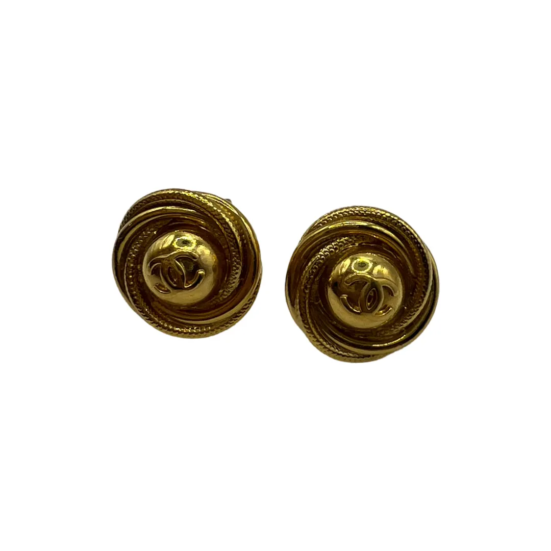 Vintage Chanel Round Edge Earrings