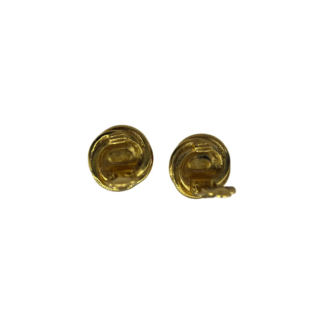 Vintage Chanel Round Edge Earrings