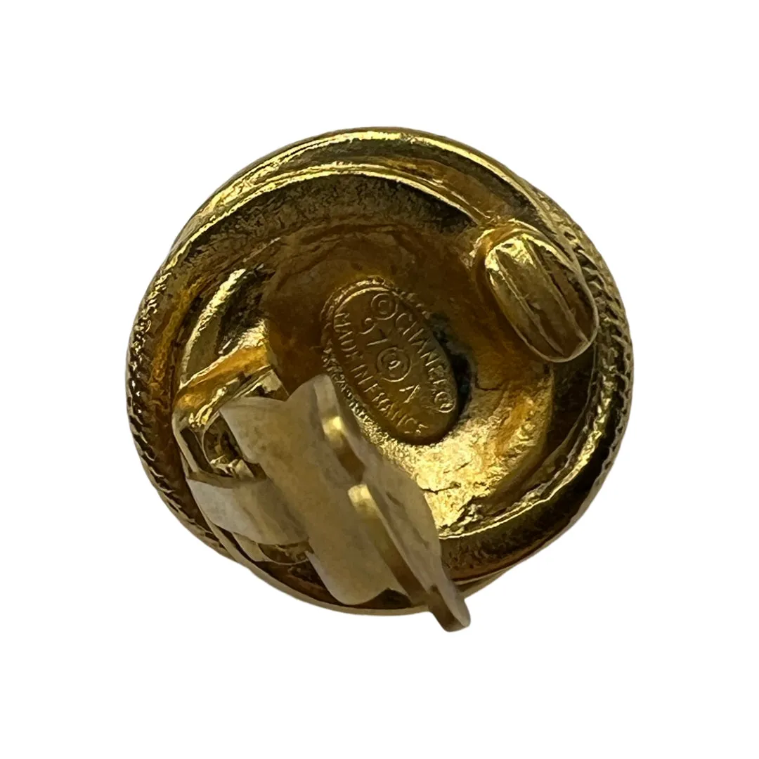 Vintage Chanel Round Edge Earrings