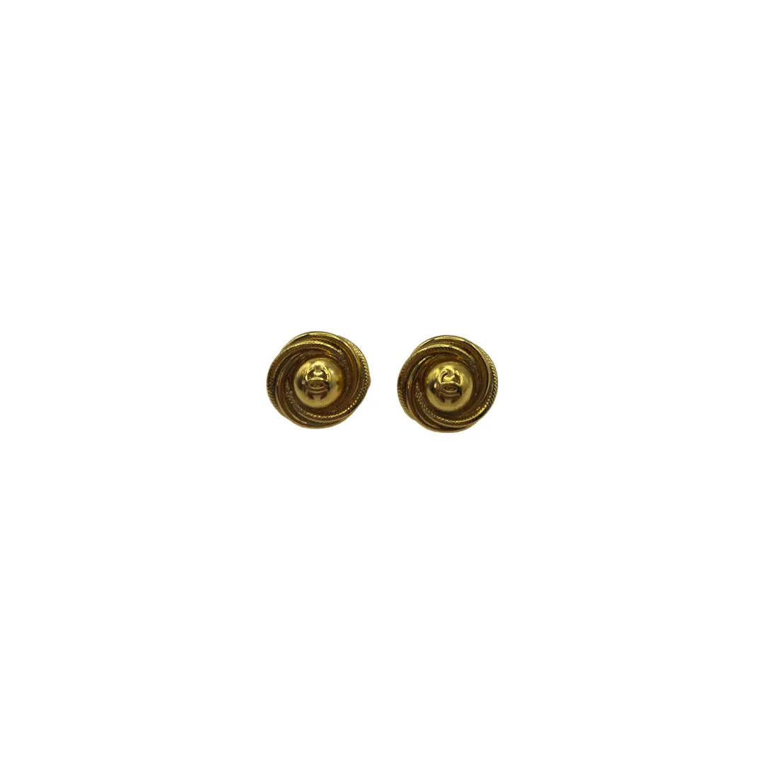 Vintage Chanel Round Edge Earrings