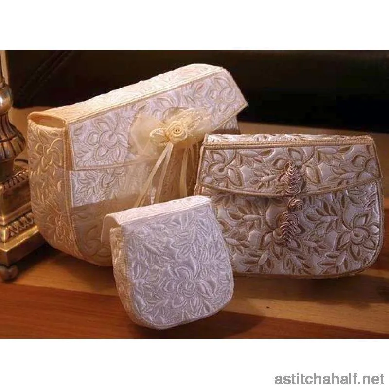Whispers in White Clutch Purses